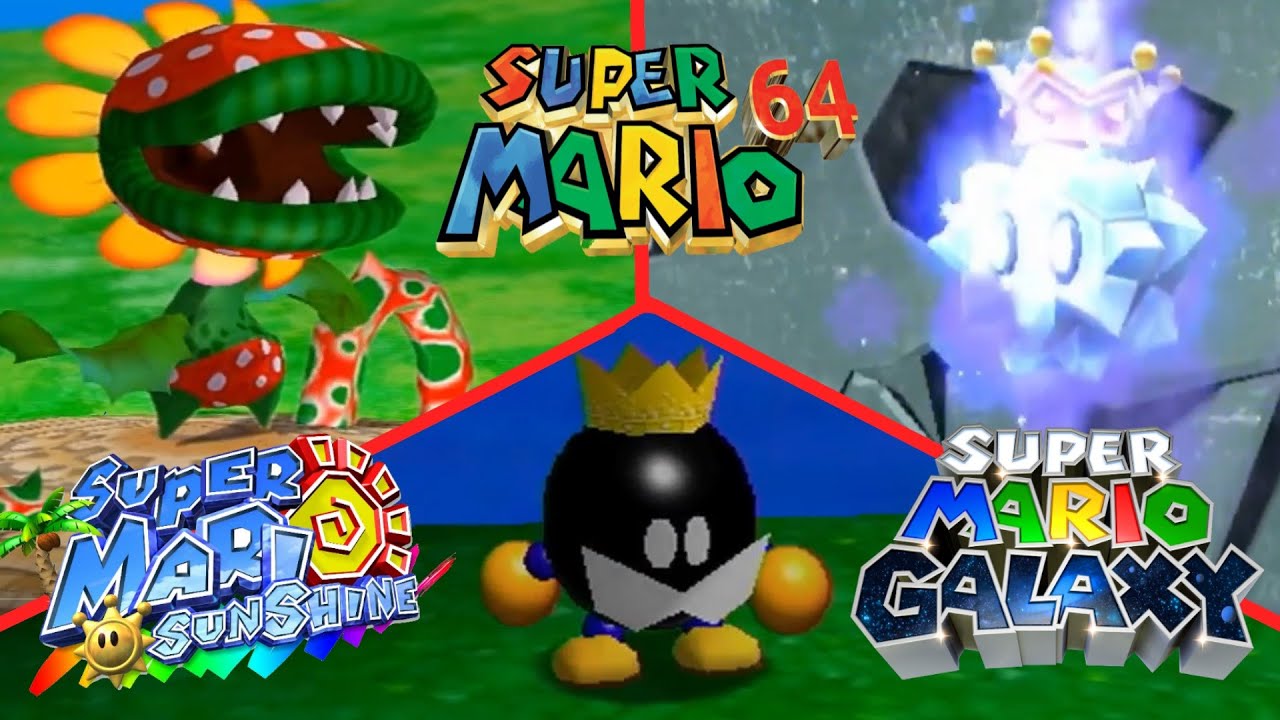 Super Mario 64, Sunshine & Galaxy All Bosses