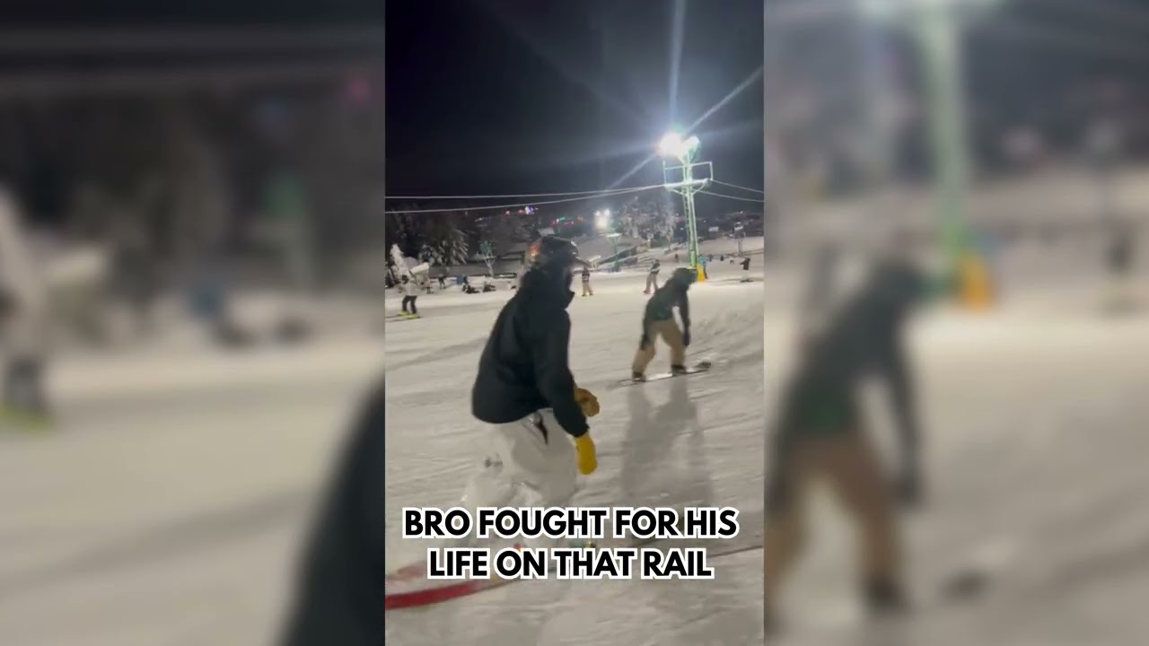 Skier’s Slow Rail Fail Turns Into Relatable Wipeout