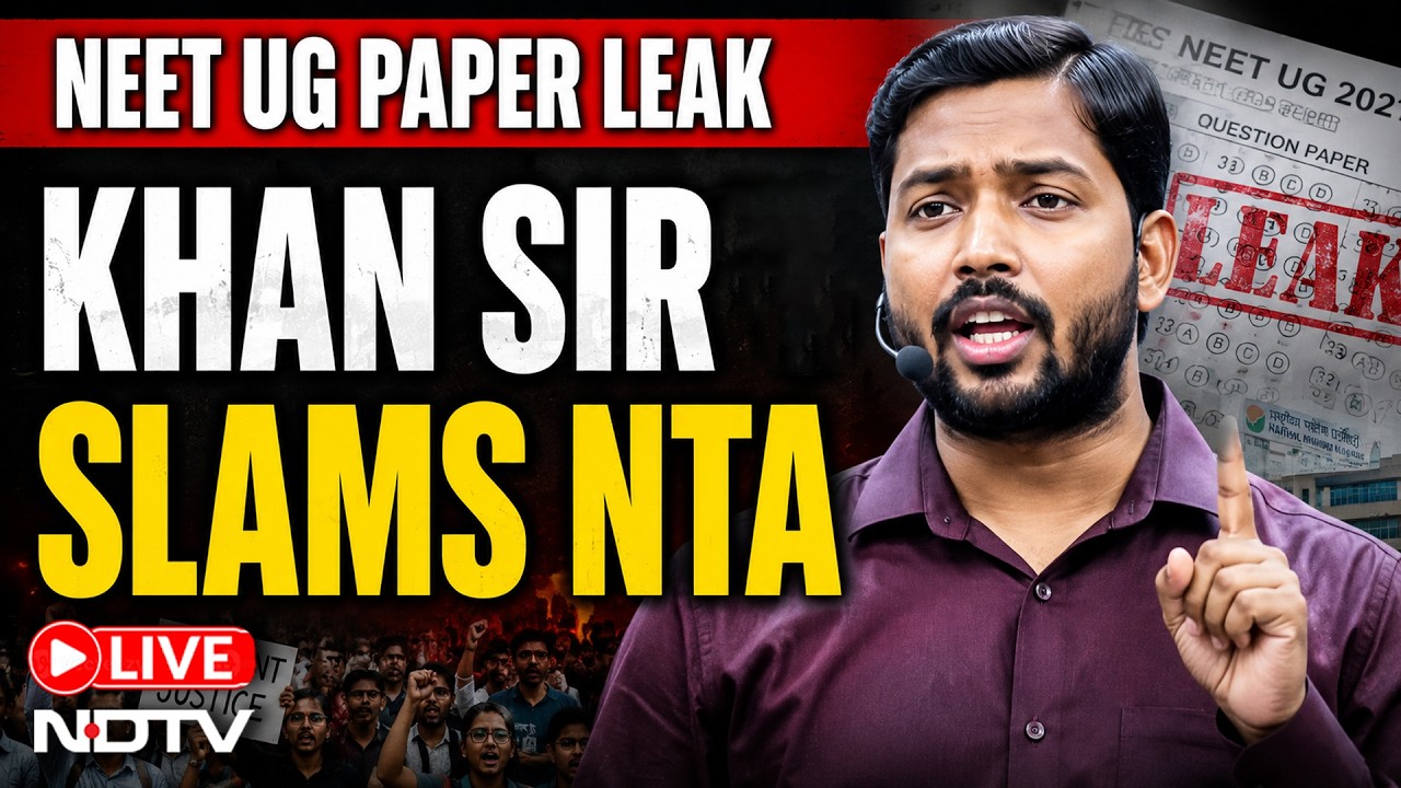 Khan Sir NEET 2026 Paper Leak LIVE: NEET Exam 2026 Cancelled LIVE | NEET Exam | NEET UG Exam