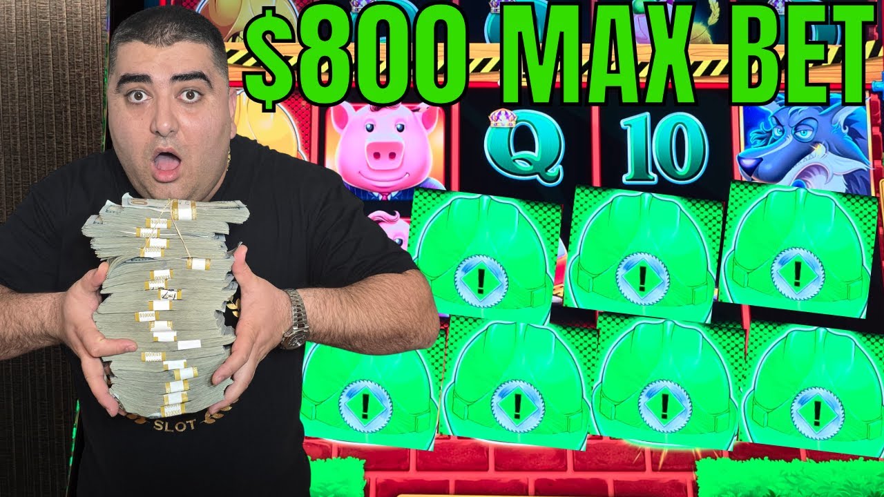 Unbelievable $800 Max Bets & SUPER RARE Bonus – Huff N’ Puff High Rise!