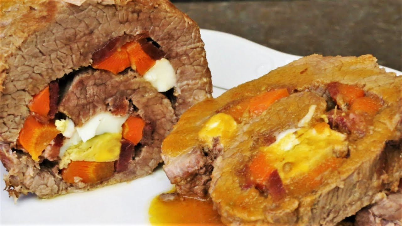 Falda de ternera rellena - Recetas de cocina para navidad