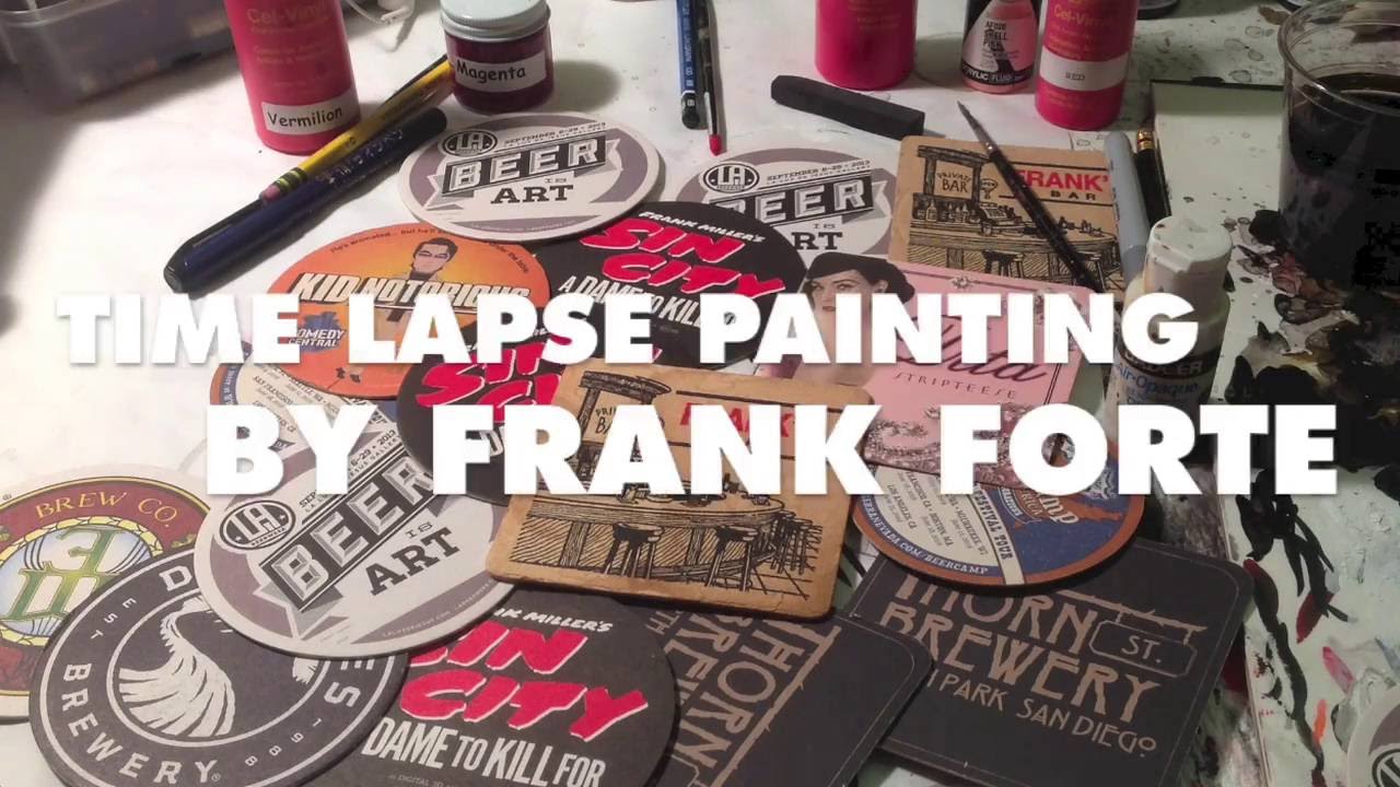 Time Lapse Painting by Frank Forte Pop Surrealism Lowbrow art COASTER SHOW 2016