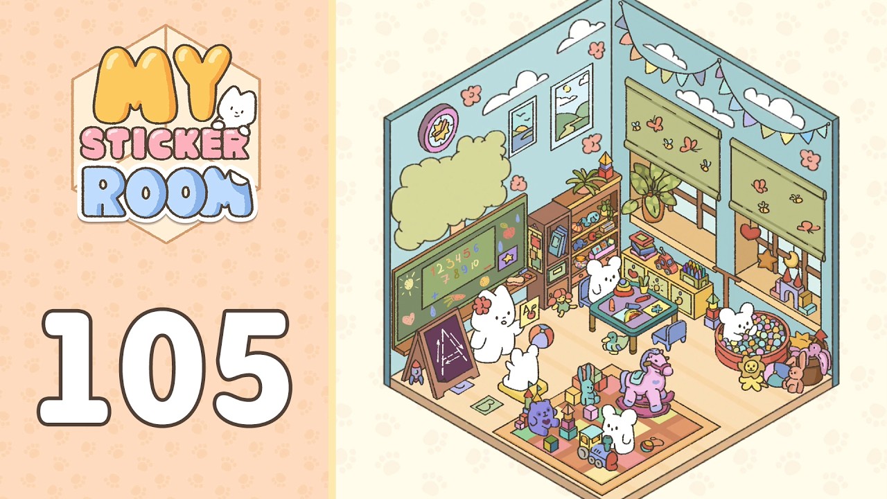My Sticker Room Level 105 Kindergarten | Complete Walkthrough & Solutions! 🎨