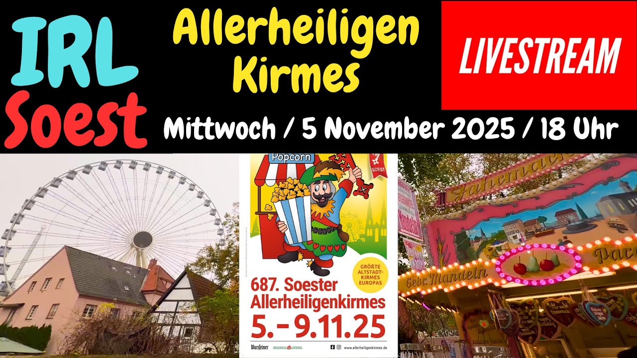 Soest Allerheiligenkirmes 2025 Livestream/ IRL / Rundgang durch die Altstadt