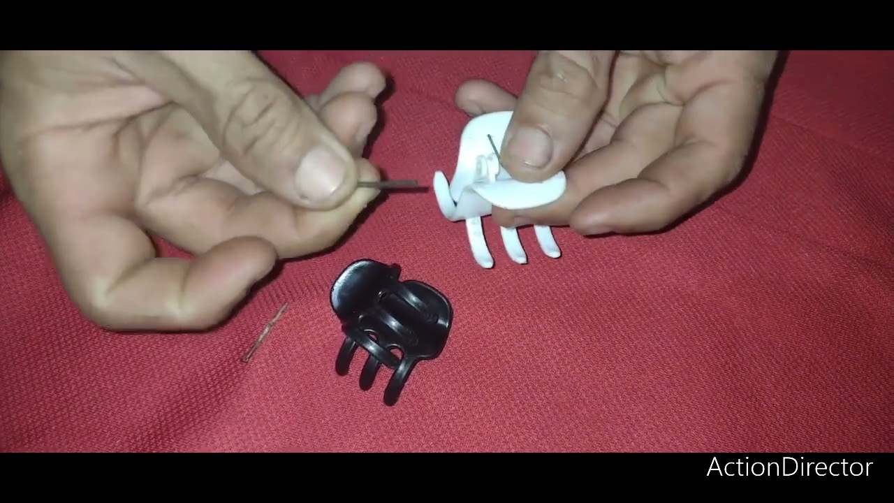 consertando piranha de cabelo