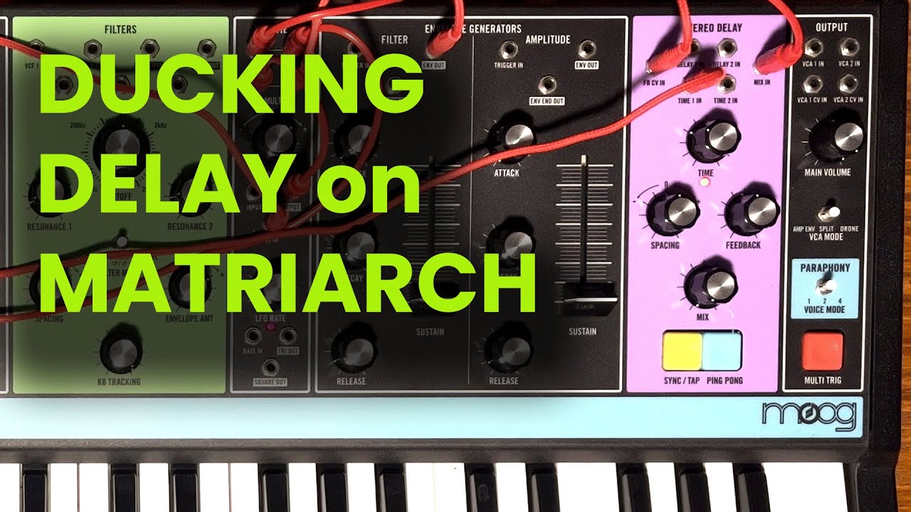 Ducking Delay with Sequencer/Arpeggiator on Moog Matriarch