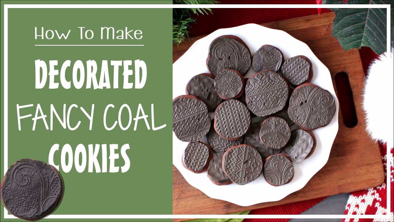 How To Make Decorated Christmas Coal Sugar Cookies