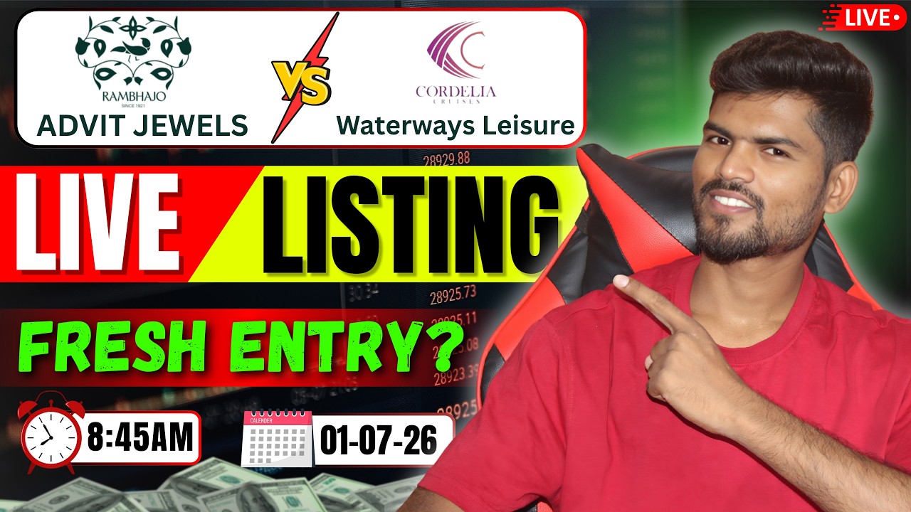 Advit Jewels & Waterways IPO Live Listing 🔥 | Hold or Sell? | Fresh Entry?