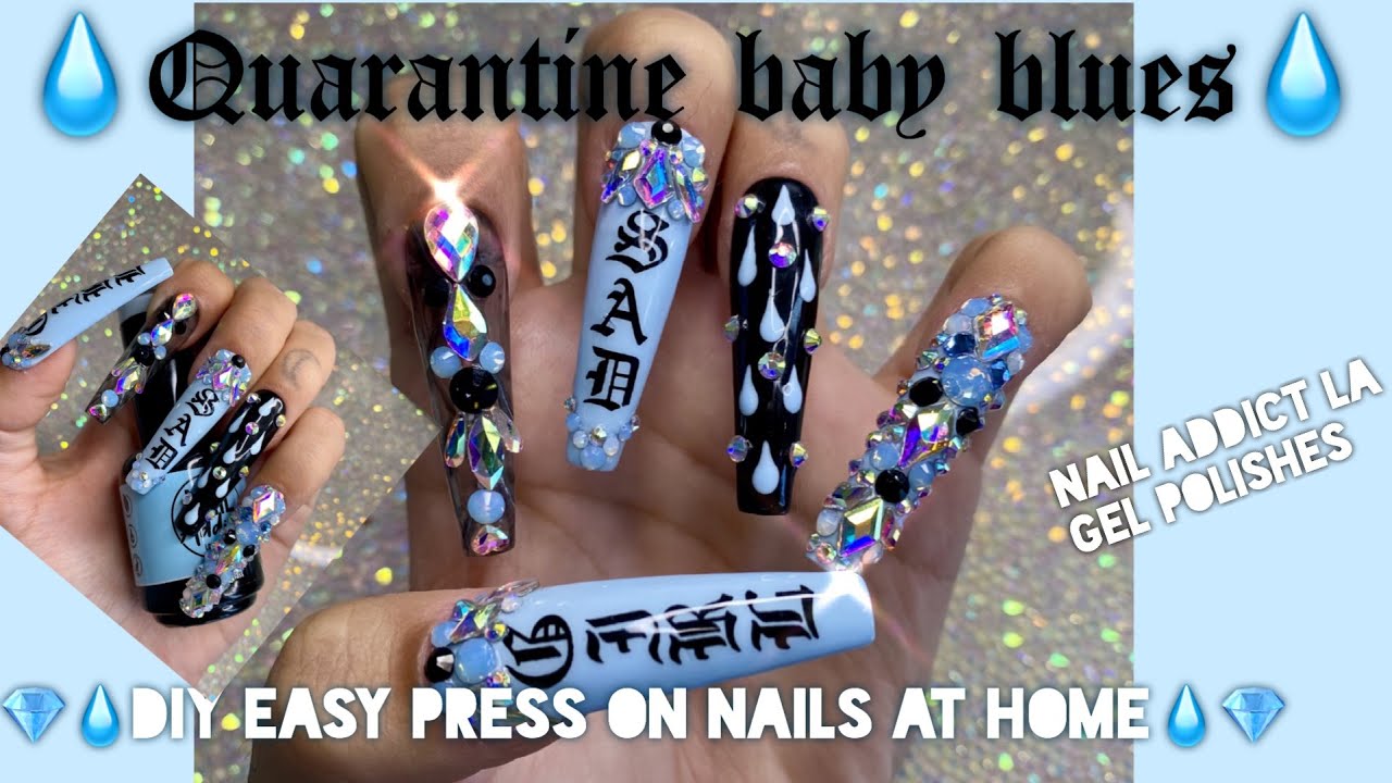 DIY extra af press on nails | using NAIL addict LA gel nail polishes | Vanity Val