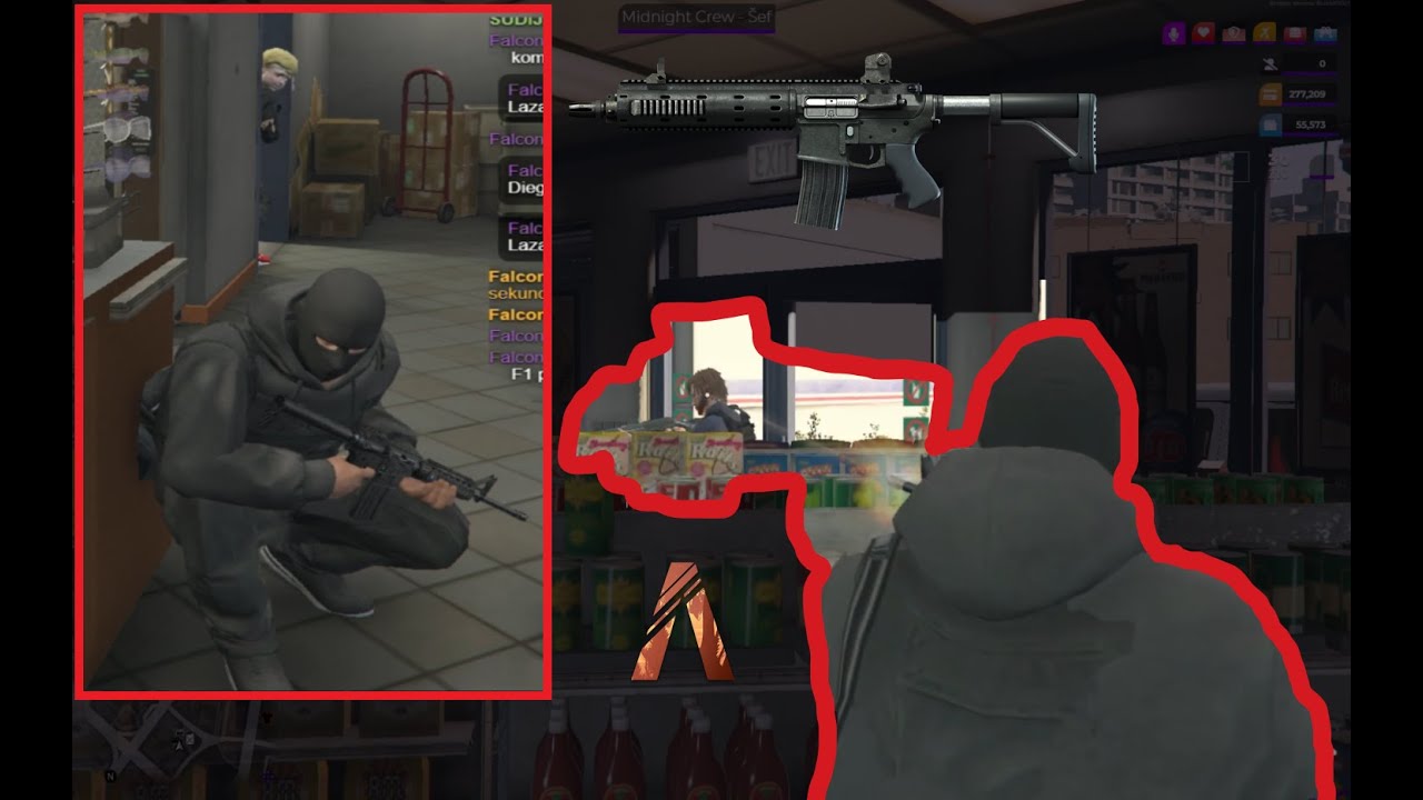 [FiveM] Pljačka prodavnice (OPEN-FIRE) [Falcon RolePlay] [BALKAN] [GTA V - RP]