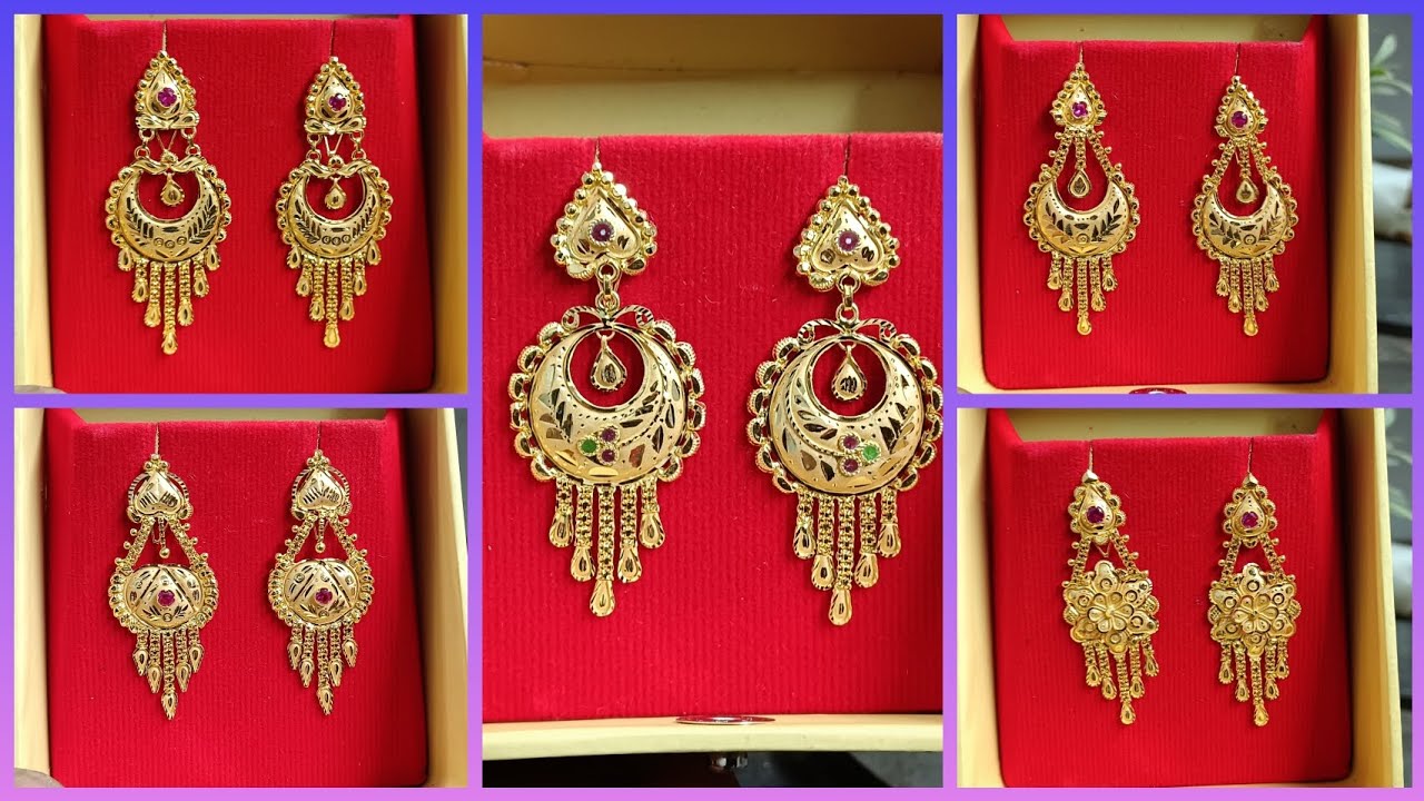 Gorgeous GOLD Earrings for Daily Wear#earrings