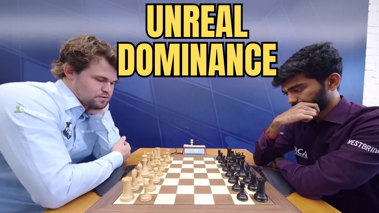 Magnus Carlsen Dominates The Game Like a Boss vs D. Gukesh
