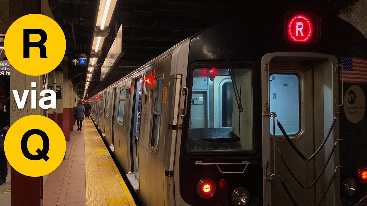 NYC Subway | R-46, R-160A, R-160B N/Q/R Trains at Dekalb Av (via Bridge)
