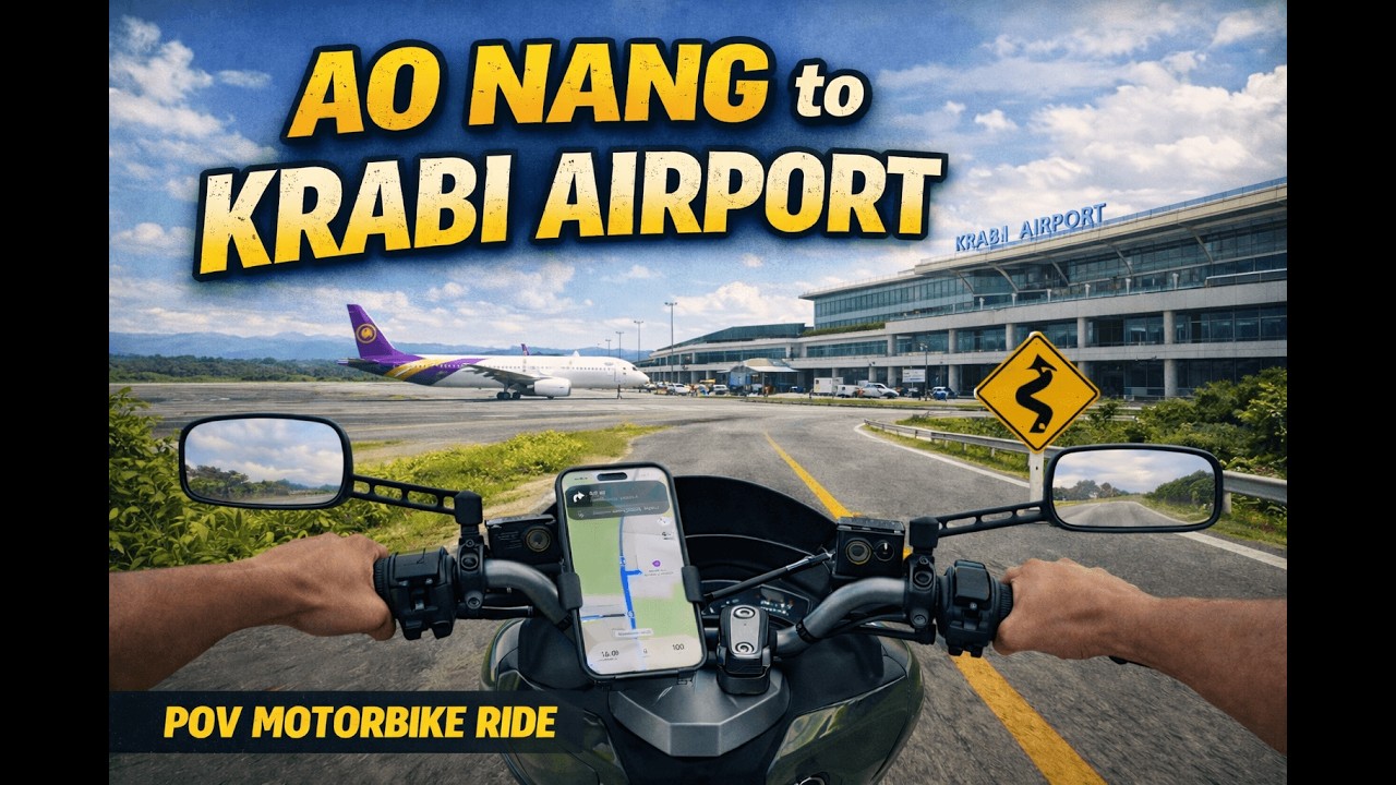 Ao Nang to Krabi Airport by motorbike | Thailand