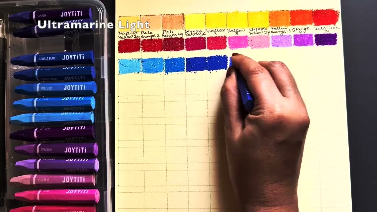 JOYTiTi Oil Pastels Review Vlog | Unboxing & Swatching on Brustro Artists' Pastel Paper |