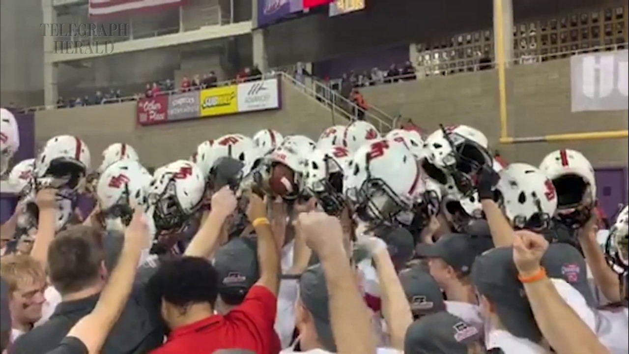 Western Dubuque football postgame celebration and reaction