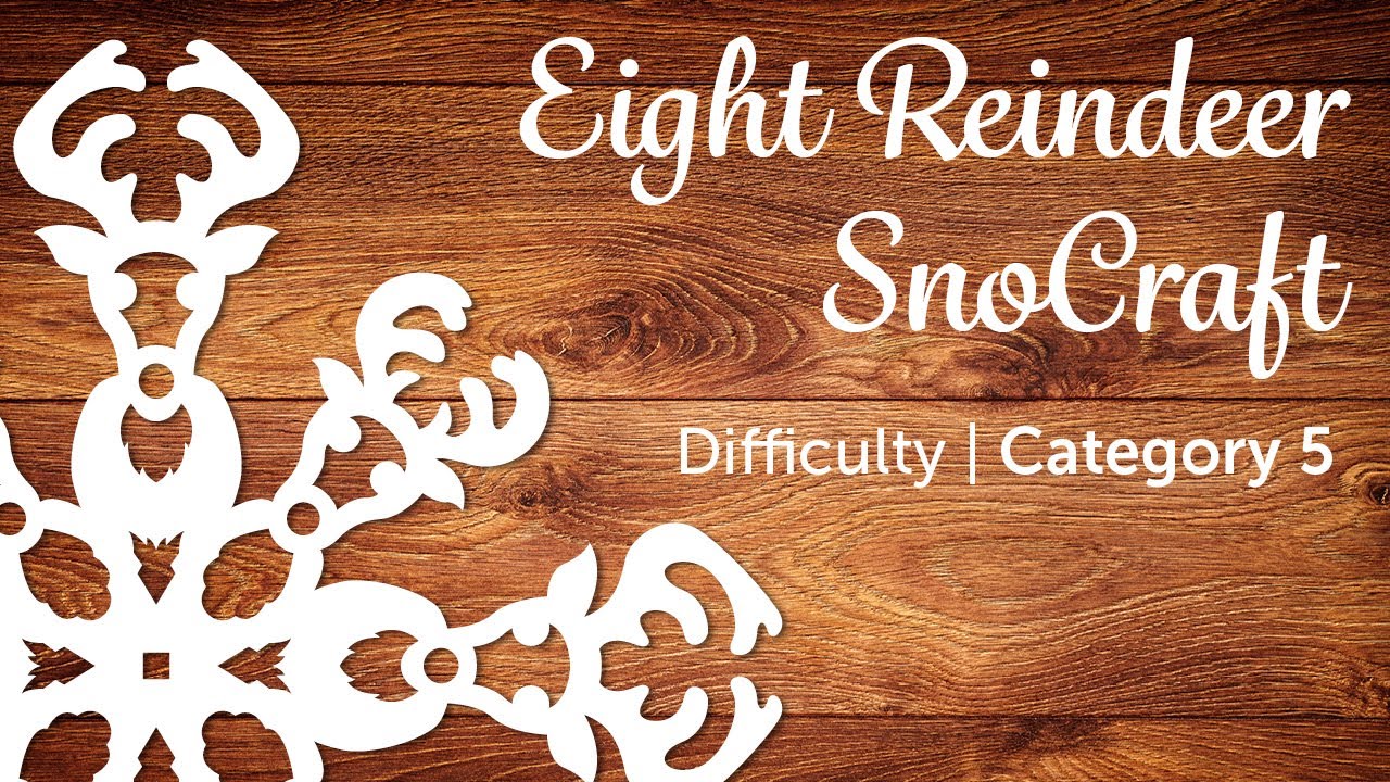 Learn how to make Paper Snowflakes - Eight Reindeer - SnoCraft Tutorial - Toy Rocket Studios
