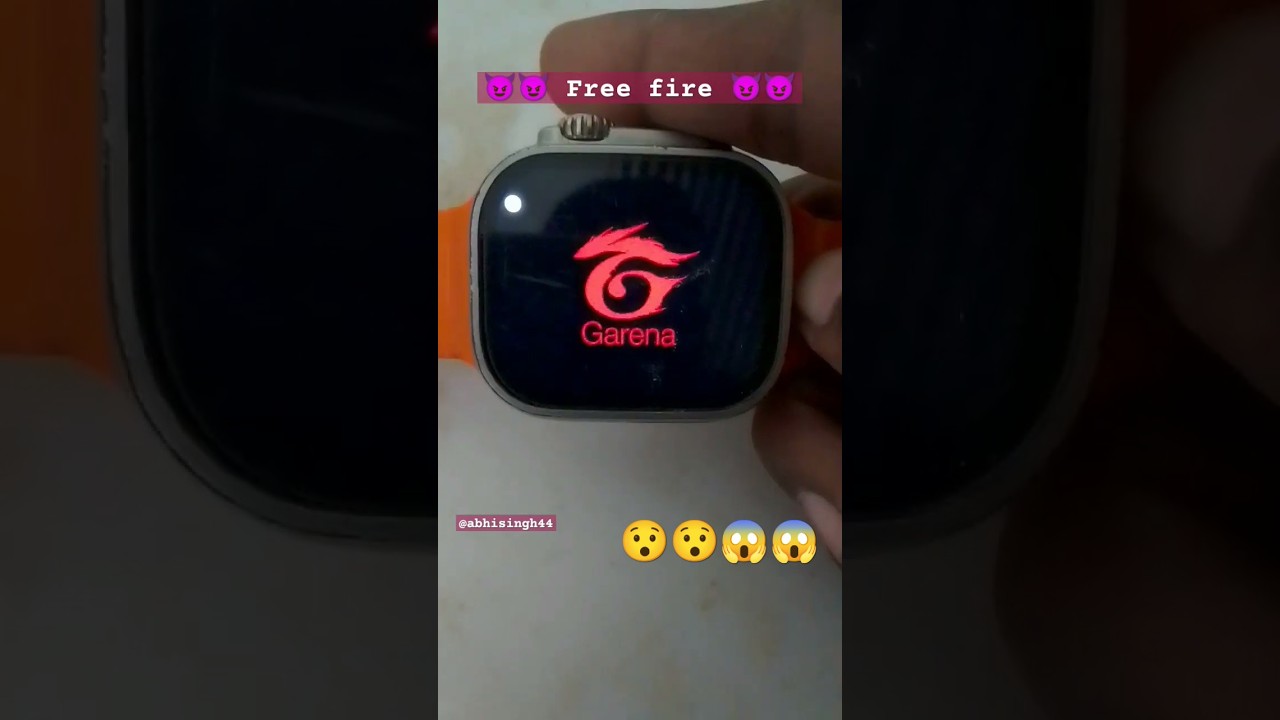 S12 ultra smart watch me😈 free fire game 😯|| How free fire on the s12 ultra smartwatch #shortsviral