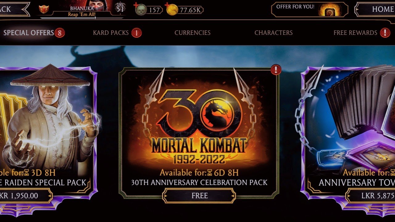 (MK Mobile) Mortal Kombat 30th year anniversary free diamond pack opening #mkmobile #30thanniversary