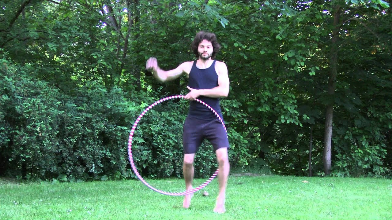 Hula Hoop tricks: Helicopter to One Leg Escalator Hoopsmiles Tutorial