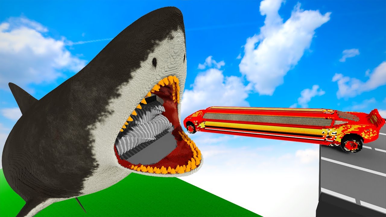 Cars Vs Shredder Inside The Shark's Mouth | Teardown