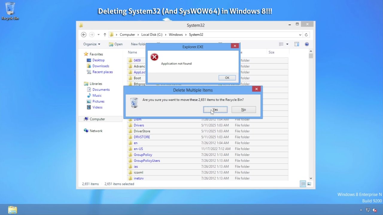 (Remake) How to delete System32 in Windows 8!!
