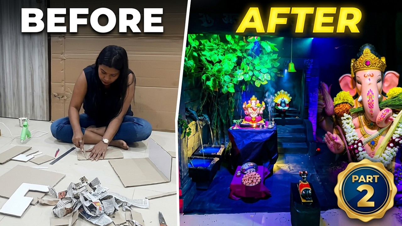 Part 2|| Mahadev theme ganpati decoration||Ganpati decoration idea2023||Ganpati home decoration make