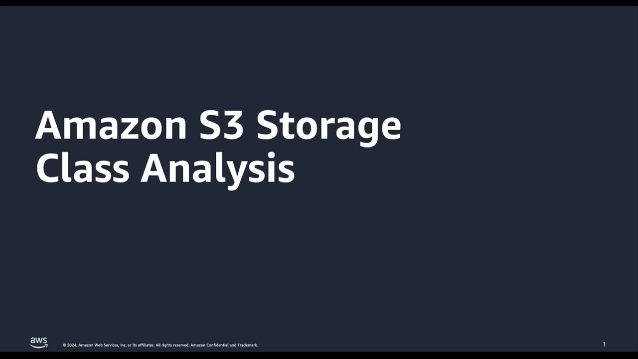 Amazon S3 Storage Class Analysis | Amazon Web Services