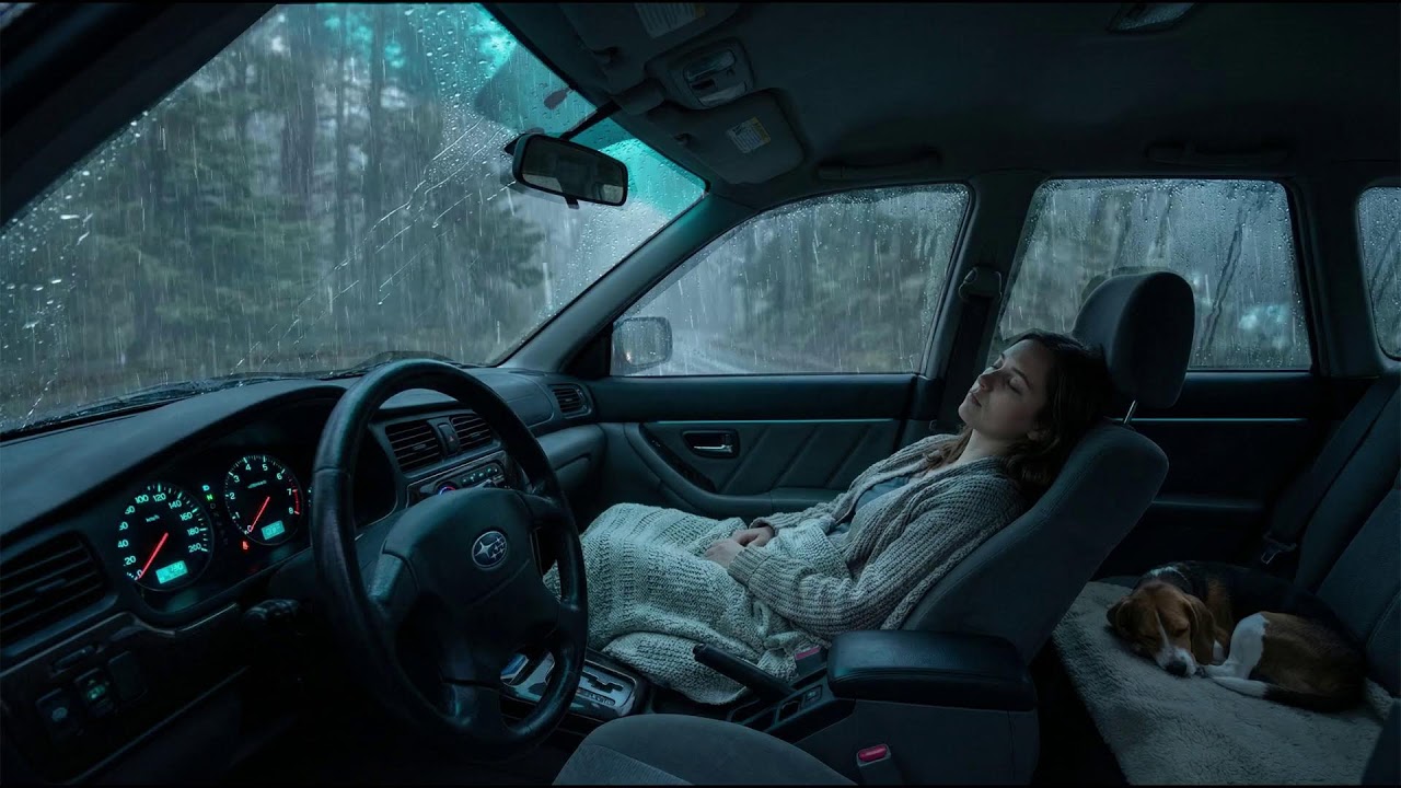 12HOURS 🌧️ Sleep Inside Car POV | Rain On Window ASMR (Cozy Night Drive Ambience)