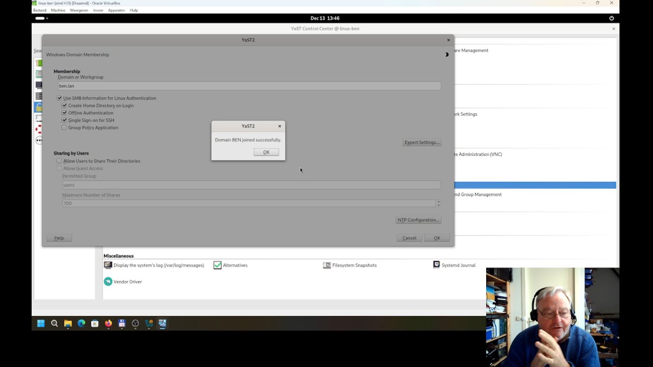 h14.3 demo join windows AD domain vanuit linux