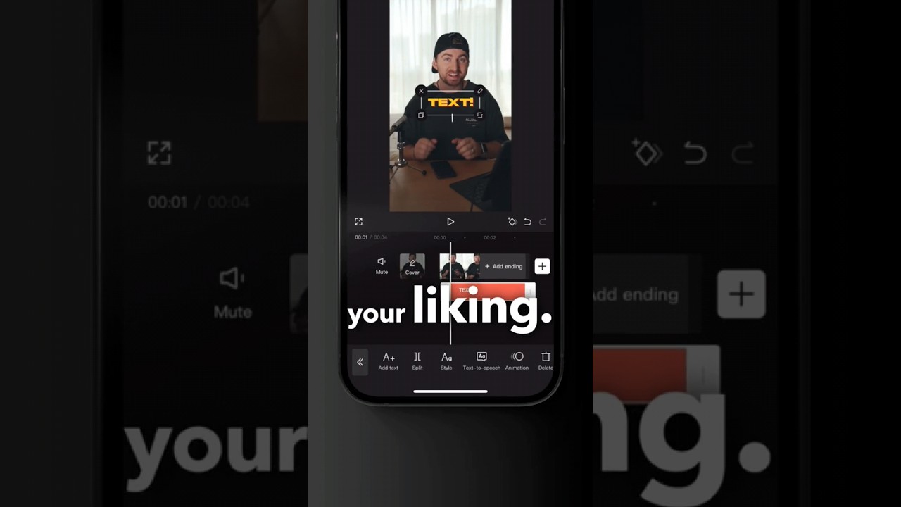 How to add that cool text behind you in CapCut