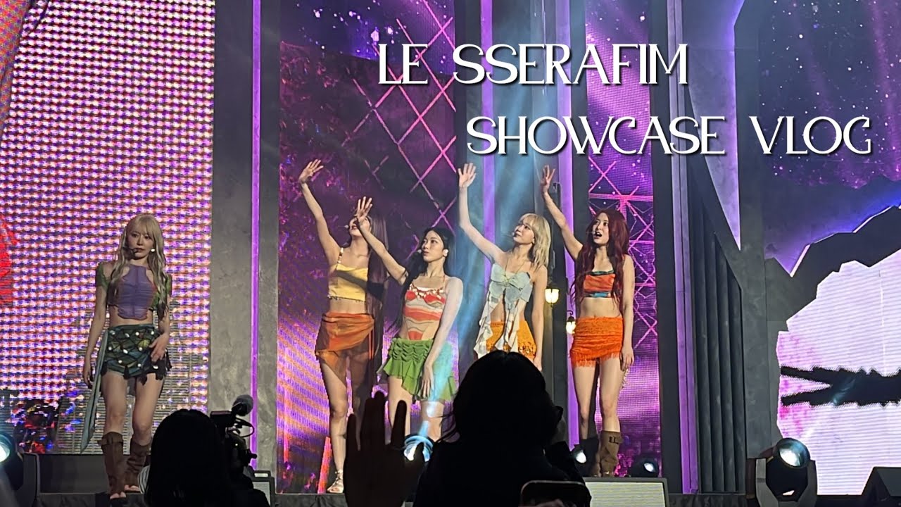 쇼케이스 갔는데 미니 콘서트였던 점에 대하여 .. | 르세라핌 'EASY' 쇼케이스 🦢🩵| 고려대 화정체육관 플로어 시야 ✨| LESSERAFIM SHOWCASE VLOG