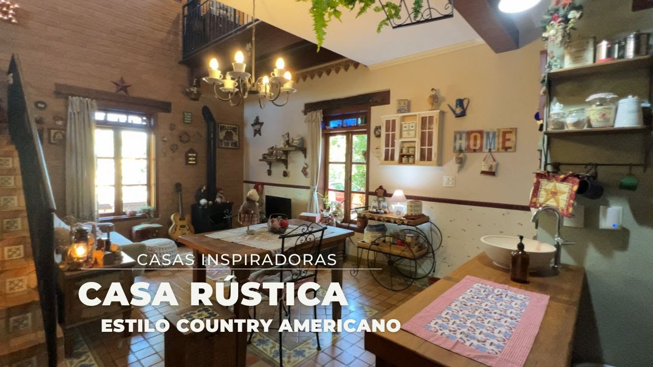CASA RÚSTICA EM ESTILO COUNTRY AMERICANO, CHEIA DE DETALHES E MUITO ARTESANATO. CERÂMICA E PATCHWORK