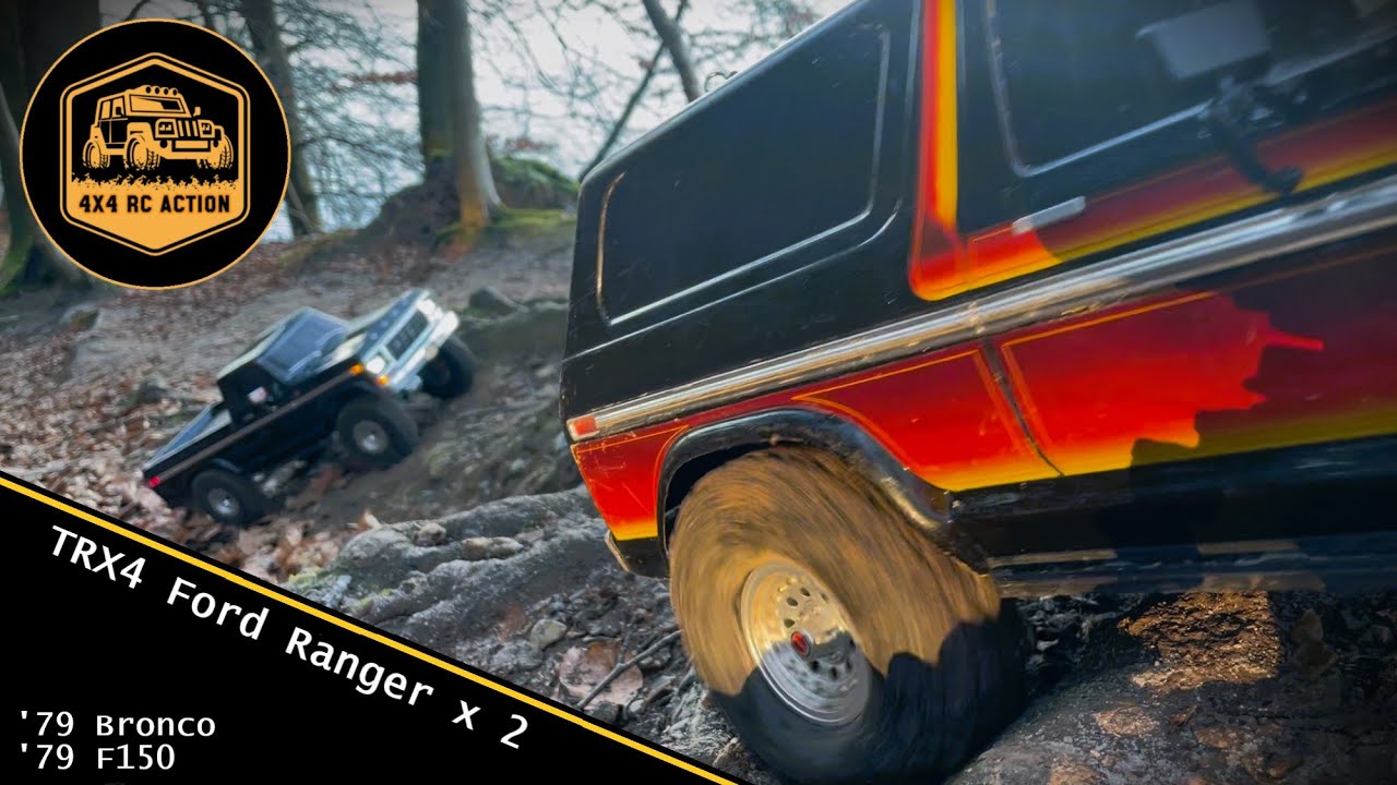 TRX4 '79 Bronco & '79 F150 on trail - Double up on Ford = Double up on fun