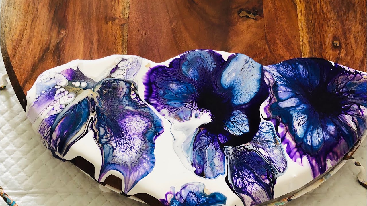 BOOM GEL PAINTS/No mixing No mess very easy Bloom on timber serving board so awesome