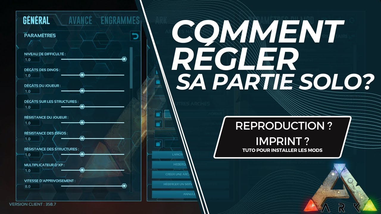 Tuto ARK  - Comment bien régler sa partie solo! -