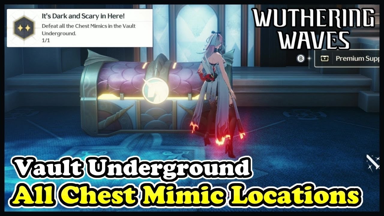 All Chest Mimics in Vault Underground Wuthering Waves (It's Dark & Scary in Here Trophy)