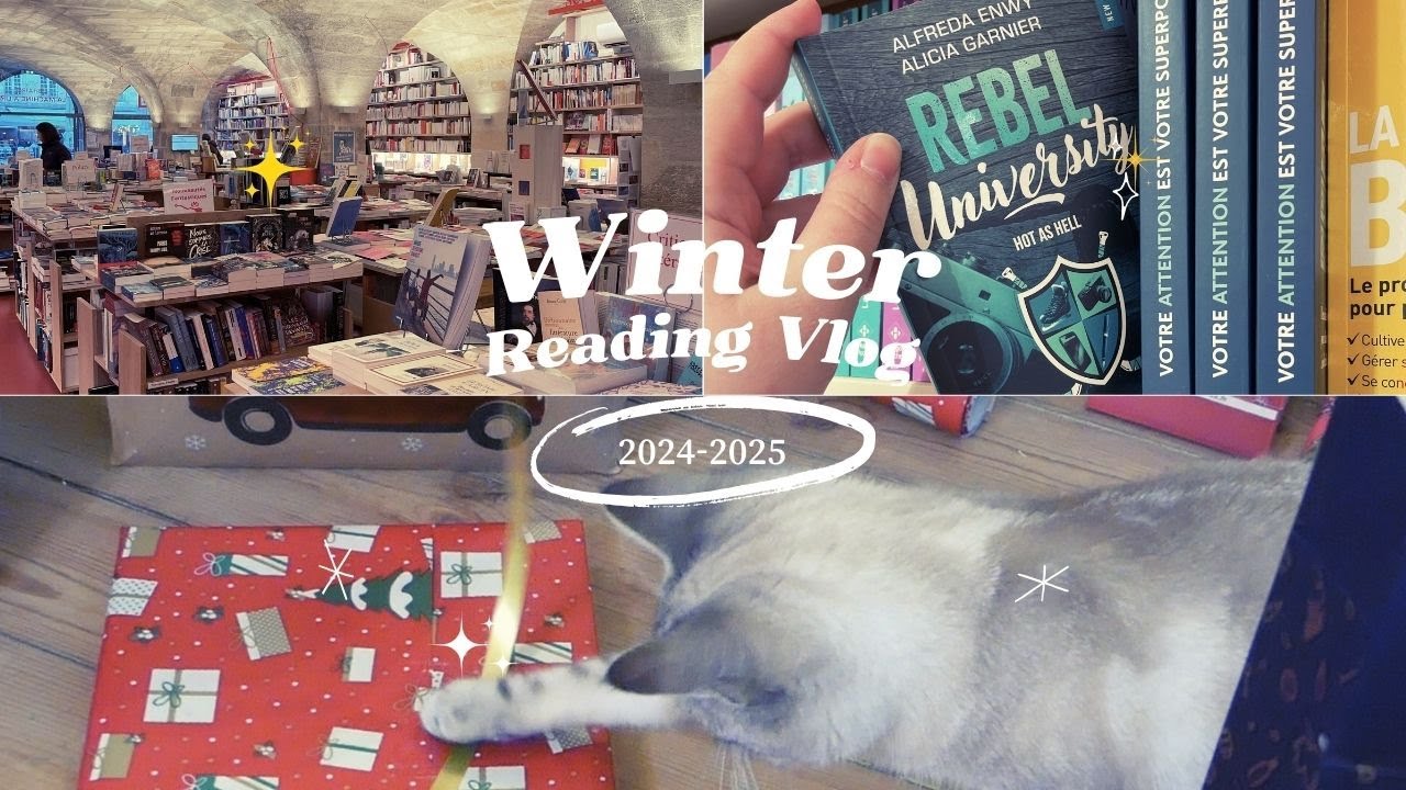 ❄️ Winter Reading Vlog 2024 : cadeaux, peinture et librairies ⛄