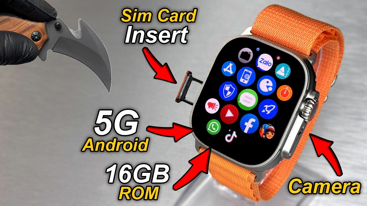 5G Android SmartWatch With SimCard Insert & Camera⚡️DT Ultra 3⚡️2GB RAM + 16GB ROM + HotSpot⚡️