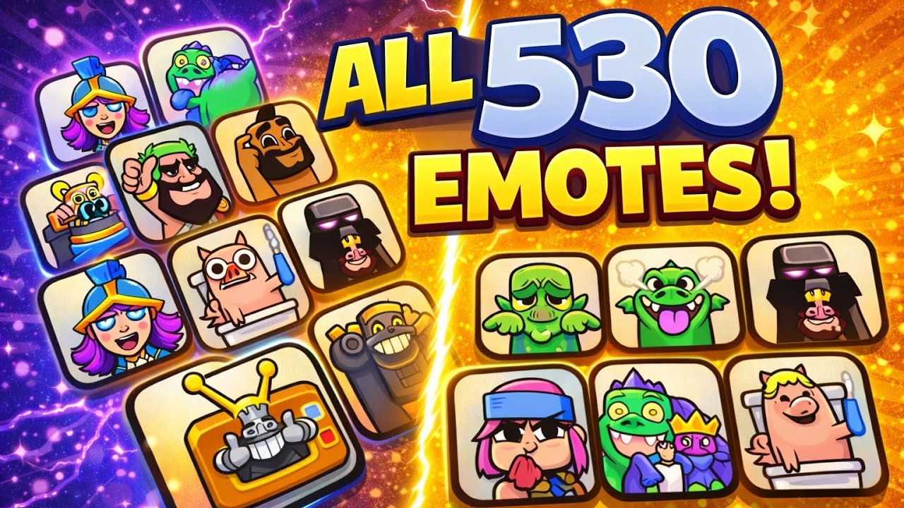 ALL 530 Clash Royale Emotes – Every Emote Released So Far (Dec 25, 2025)