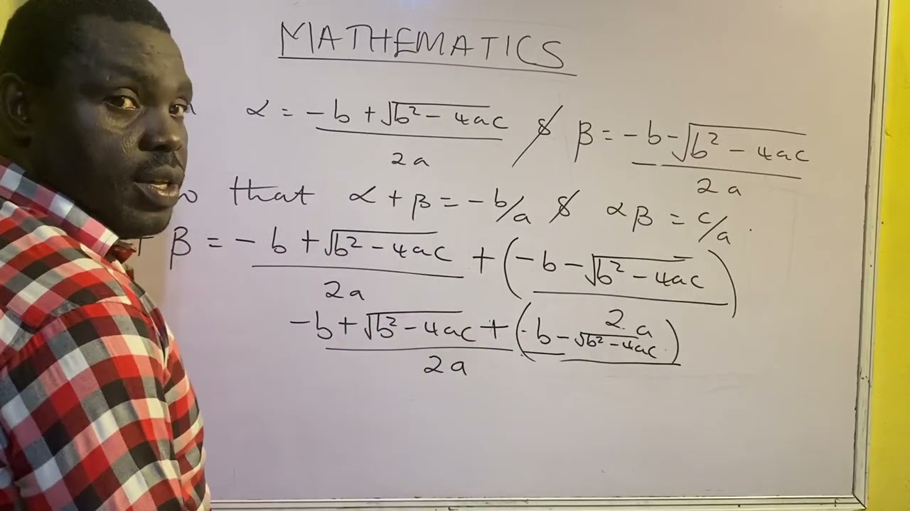 PROOF OF SUM AND PRODUCT OF ROOTS