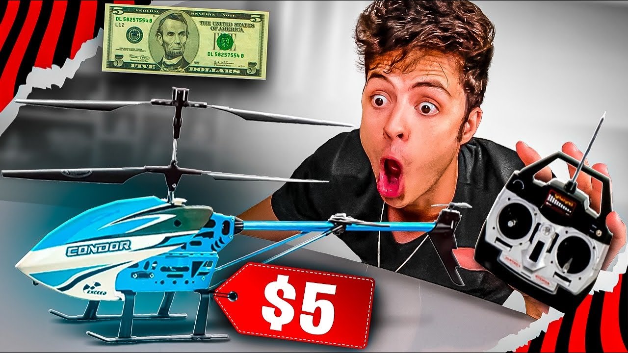 HELICÓPTERO DE CONTROLE REMOTO DE 5 DÓLARES? TIVE QUE TESTAR!