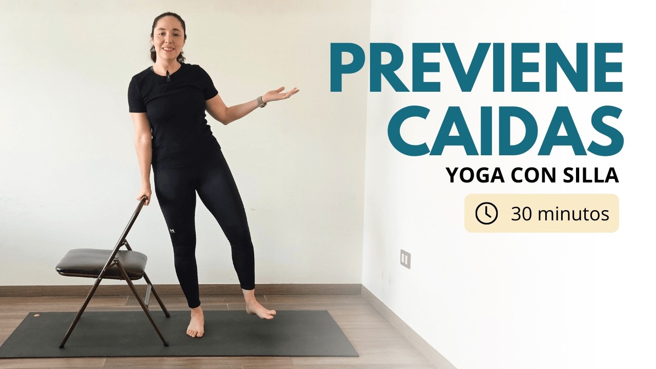 Prevención de caídas con ejercicios simples en silla | yoga con silla | 30 minutos