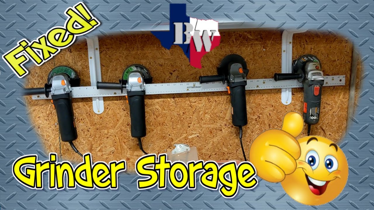 Wall Mounted Angle Grinder Storage Rack