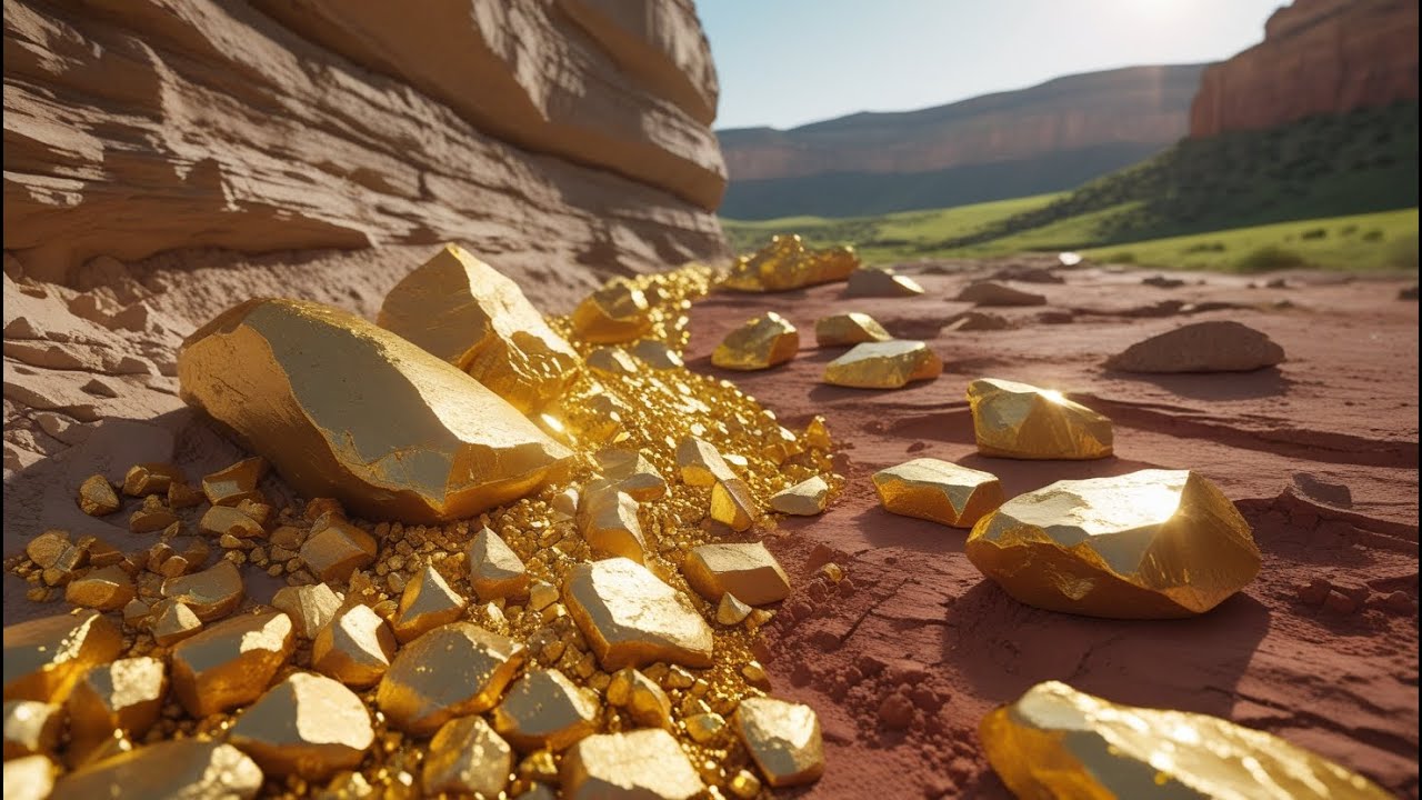 Top Amazing Video! Discovery Gold Treasure under Stone at Mountain worth Million$$