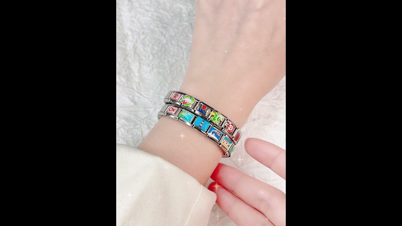Bracelet Italian Charms  Bijou color&eacute; et personnalisable