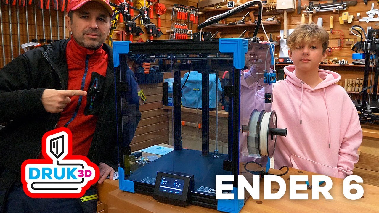 D060. Druk3D - Creality Ender 6 - unboxing i pierwsze wydruki