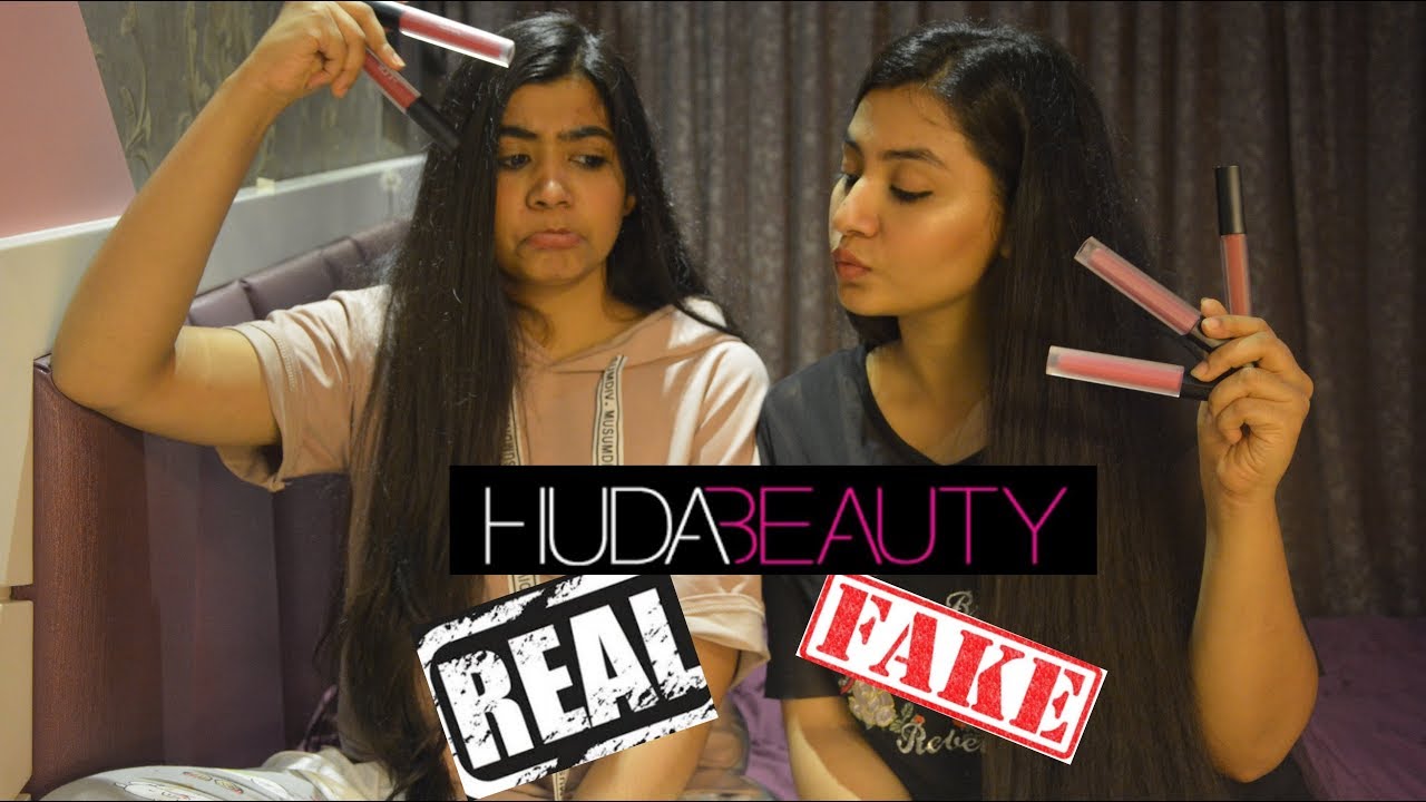HUDA beauty’s liquid lipstick | Real VS Fake | Priyanka & Deepika | India