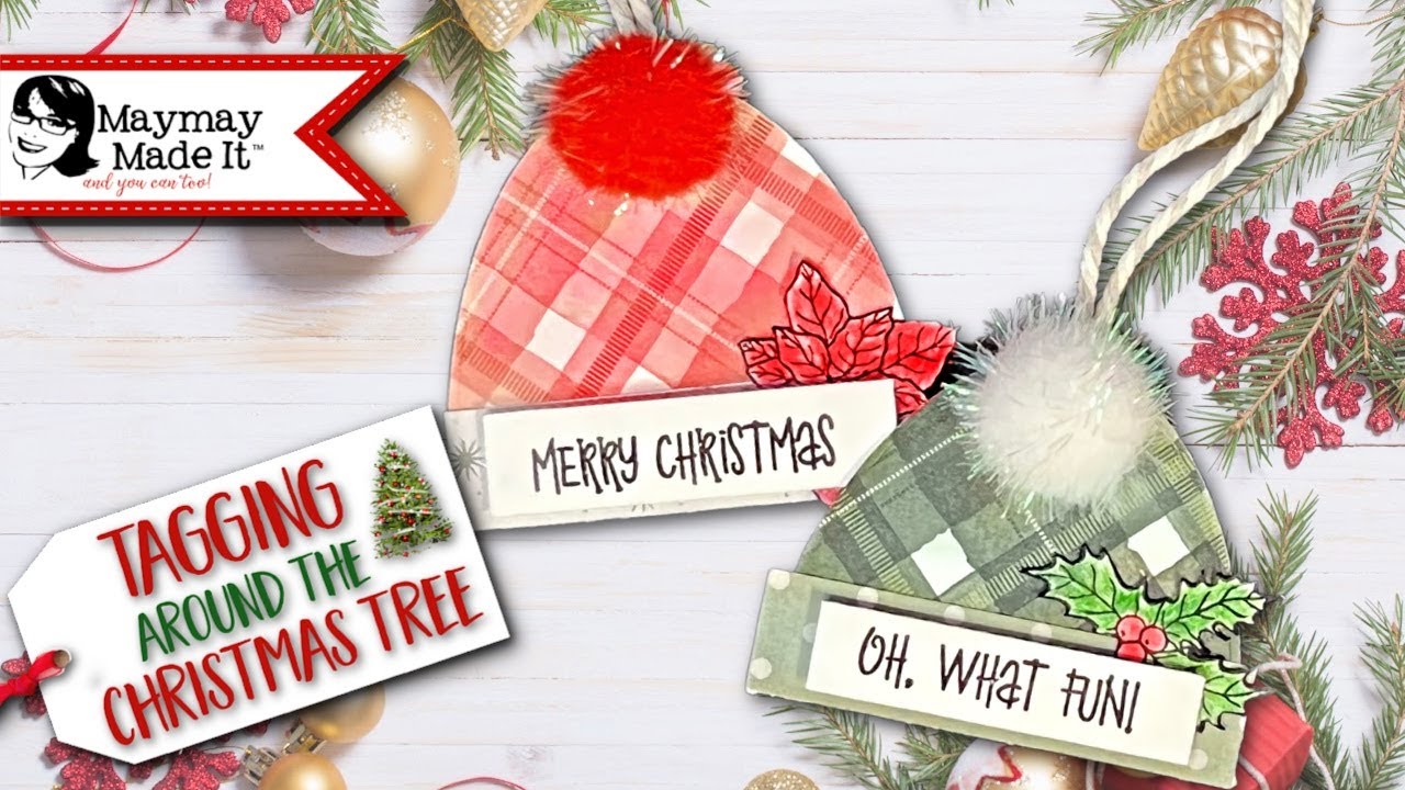 I say toboggan, you beanie we all say TAG! Cute winter gift tag!