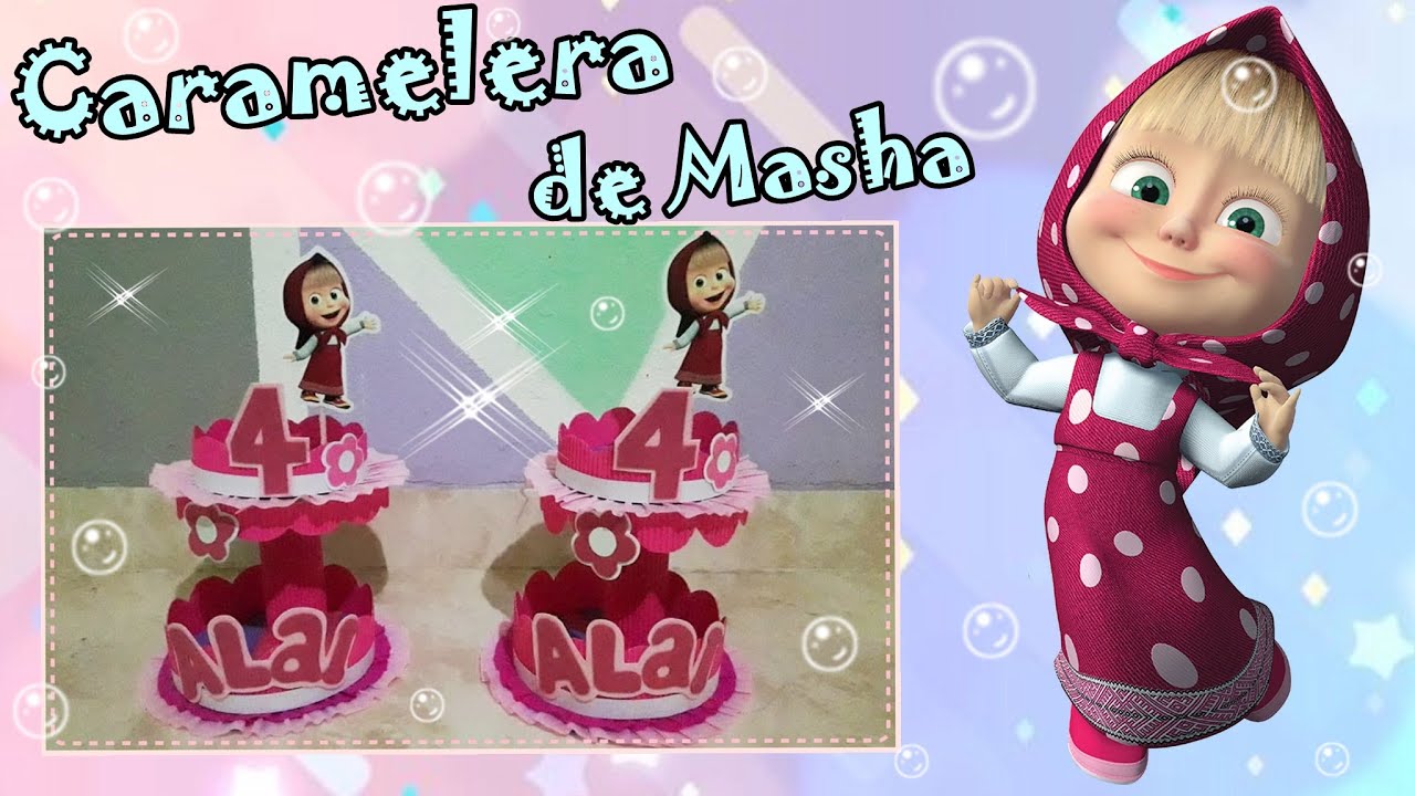 Centros de mesa Masha y el oso (paso a paso)